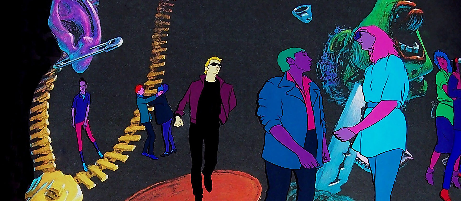 Psychedelic Collage Artwork in Ralph Bakshi's American Pop