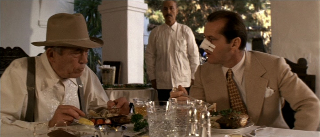 John Huston and Jack Nicholson in Chinatown