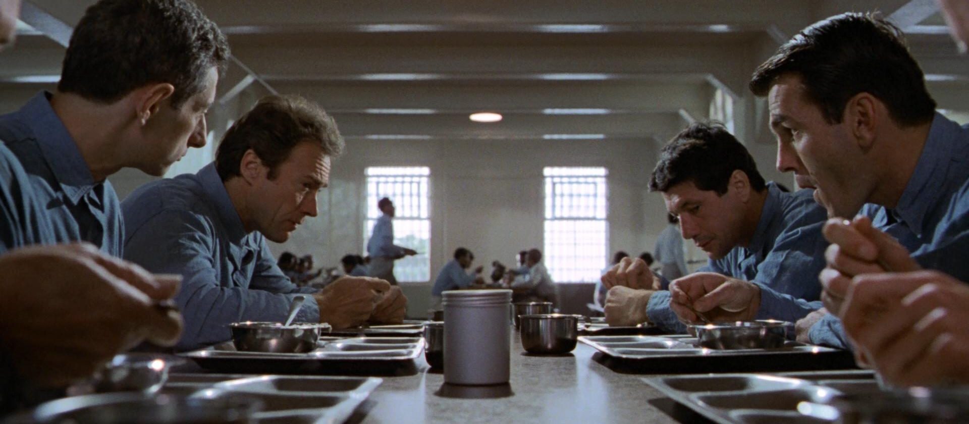 The Inmates of Alcatraz Eat Lunch