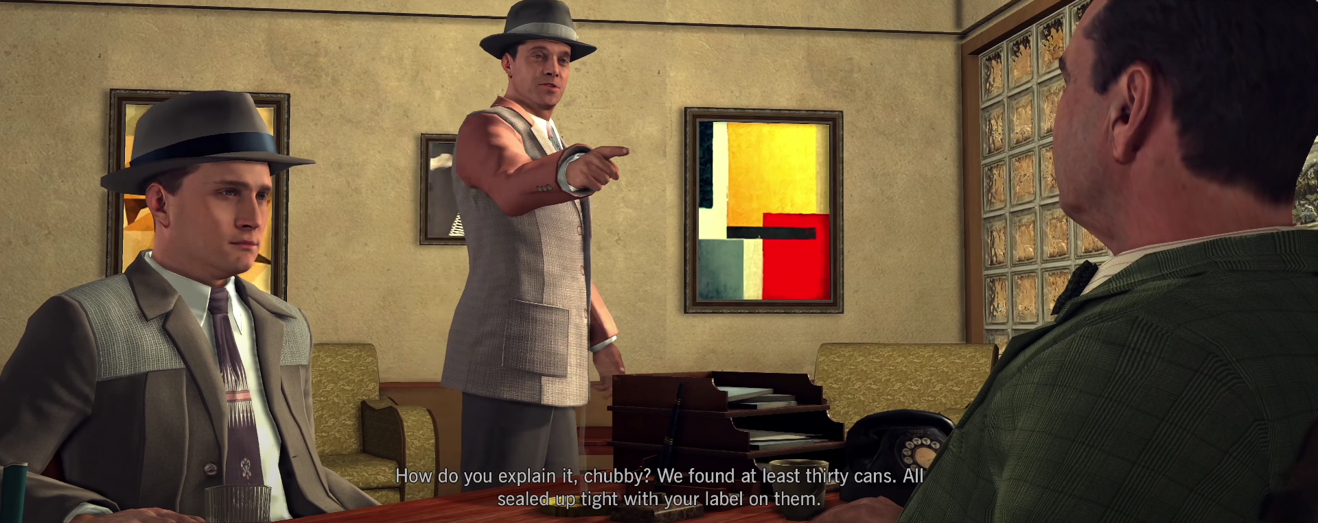 Phelps and His Partner Interrogate a Suspect