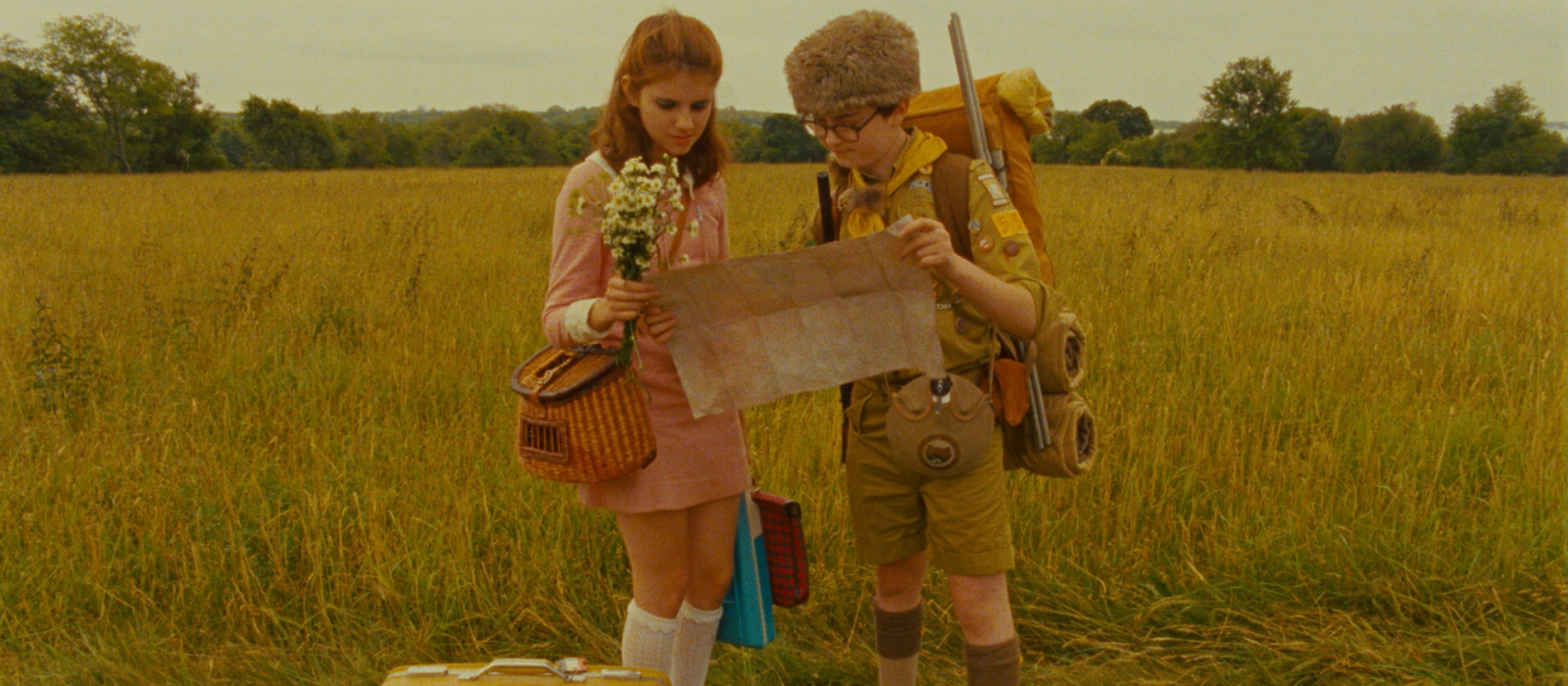 Kara Hayward and Jared Gilman in Moonrise Kingdom