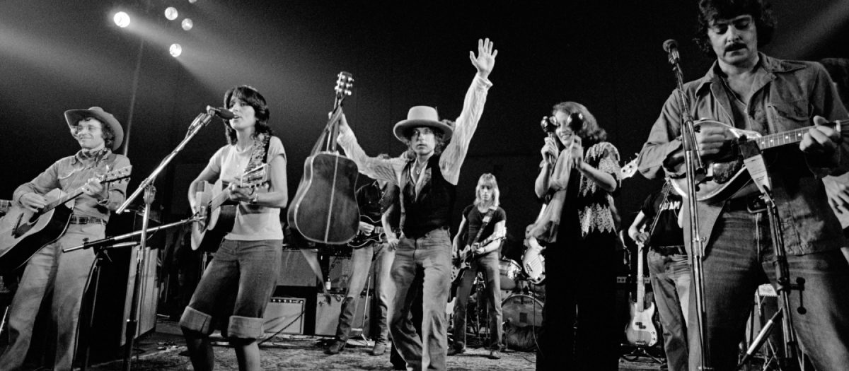 Bob Dylan's Band Performing on Stage