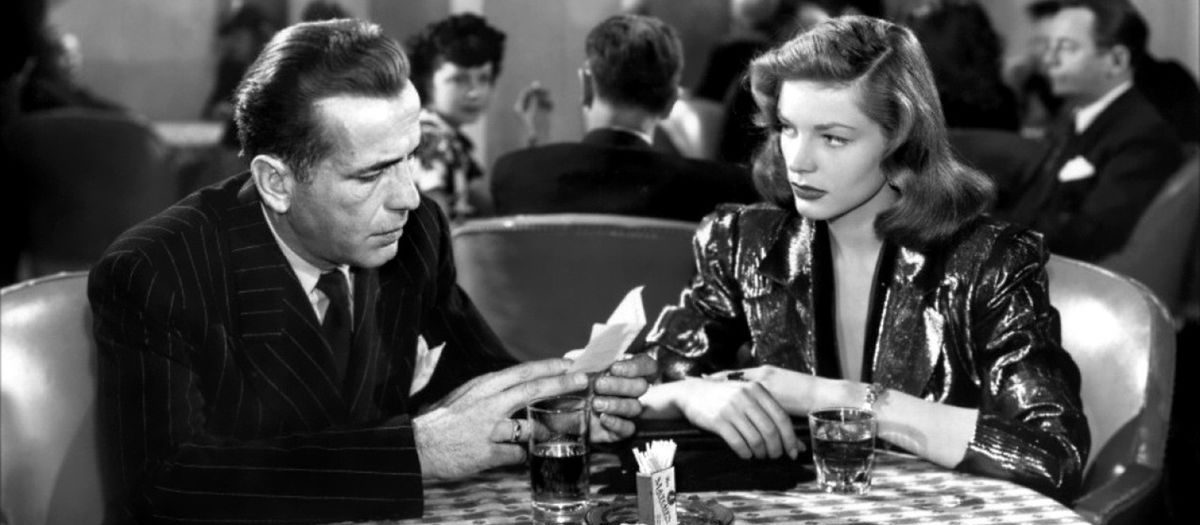 Humphrey Bogart and Lauren Bacall in The Big Sleep