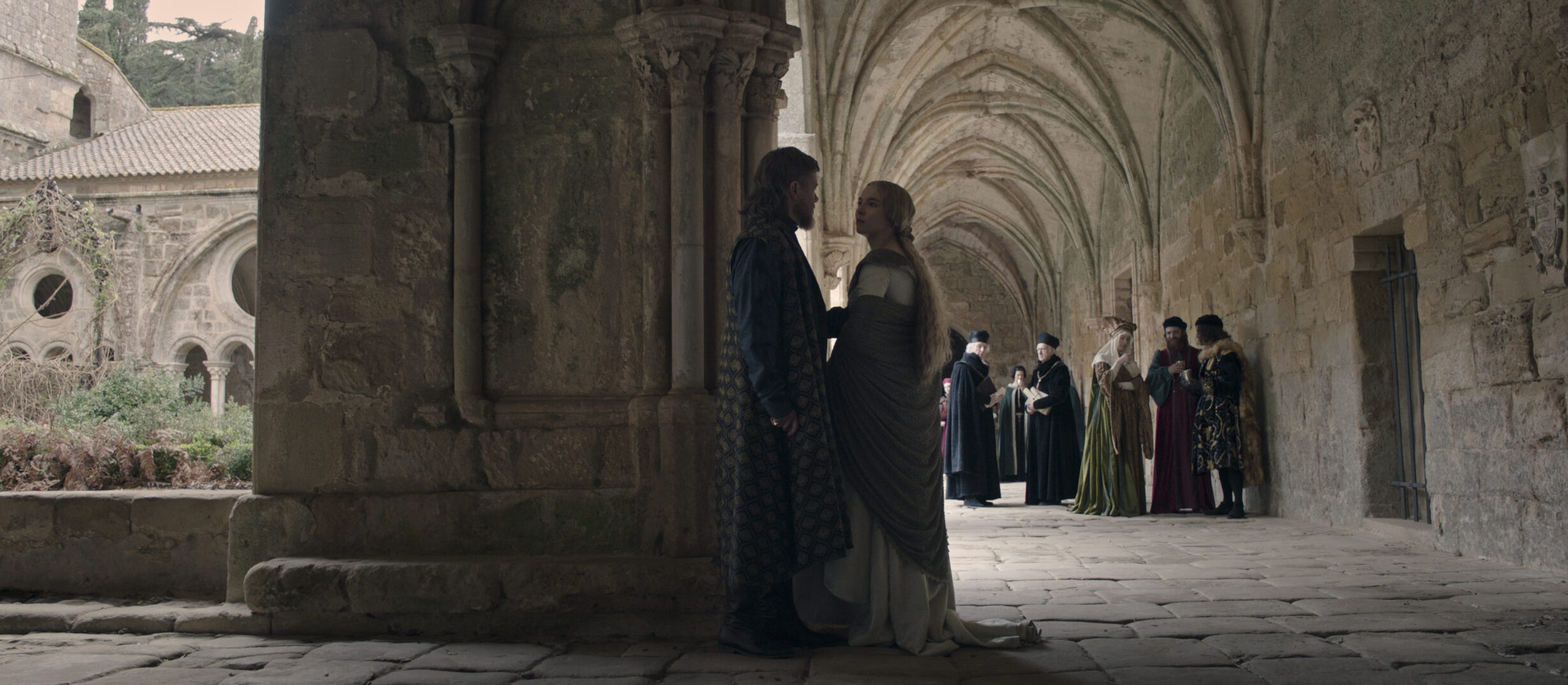 Matt Damon and Jodie Comer in The Last Duel