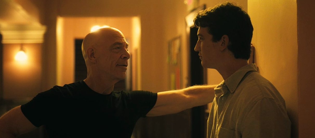 J.K. Simmons and Miles Teller in Whiplash